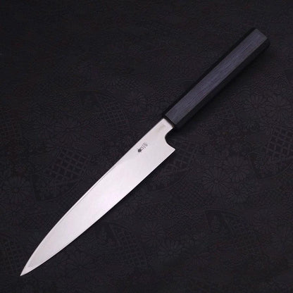 Yanagiba Blue Steel #2 Kasumi Dark-Blue Urushi Handle 180mm