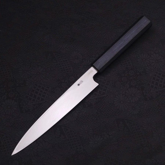 Yanagiba Blue Steel #2 Kasumi Dark-Blue Urushi Handle 180mm