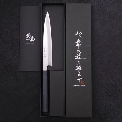 Yanagiba Blue Steel #2 Kasumi Dark-Blue Urushi Handle 180mm