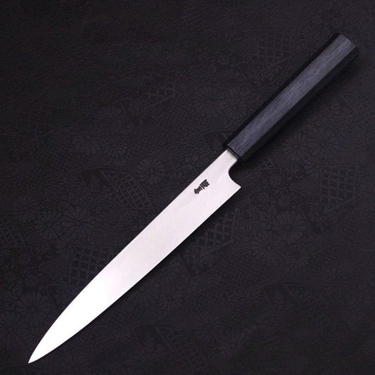 Yanagiba Blue Steel #2 Kasumi Dark-Blue Urushi Handle 210mm
