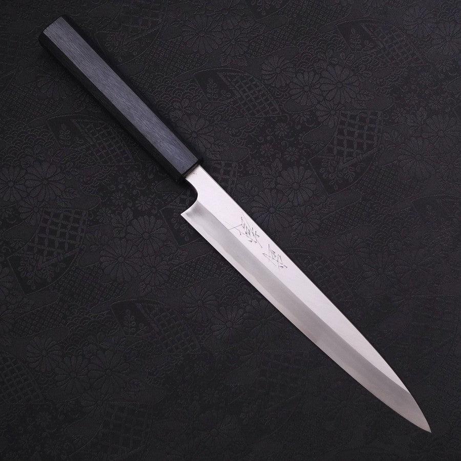 Yanagiba Blue Steel #2 Kasumi Dark-Blue Urushi Handle 210mm