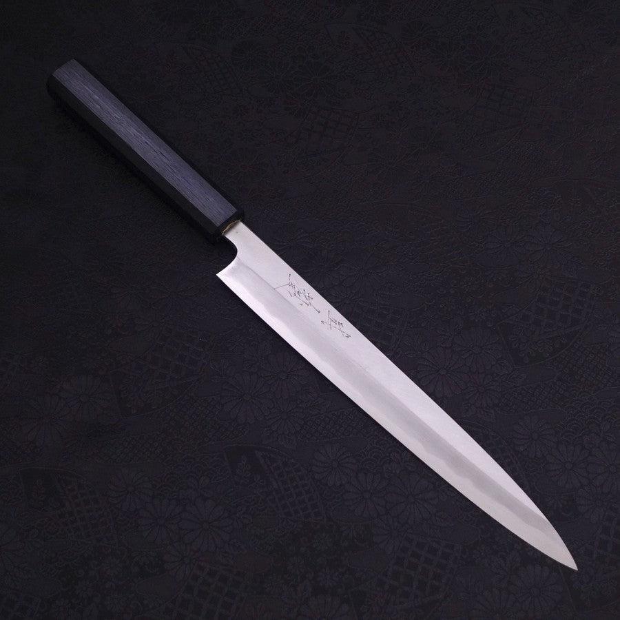 Yanagiba Blue Steel #2 Kasumi Dark-Blue Urushi Handle 240mm