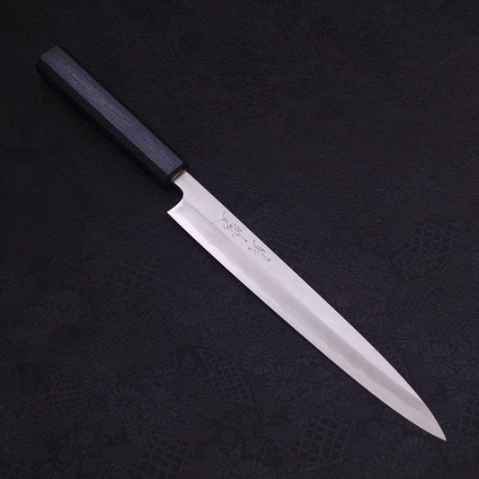 Yanagiba Blue Steel #2 Kasumi Dark-Blue Urushi Handle 240mm