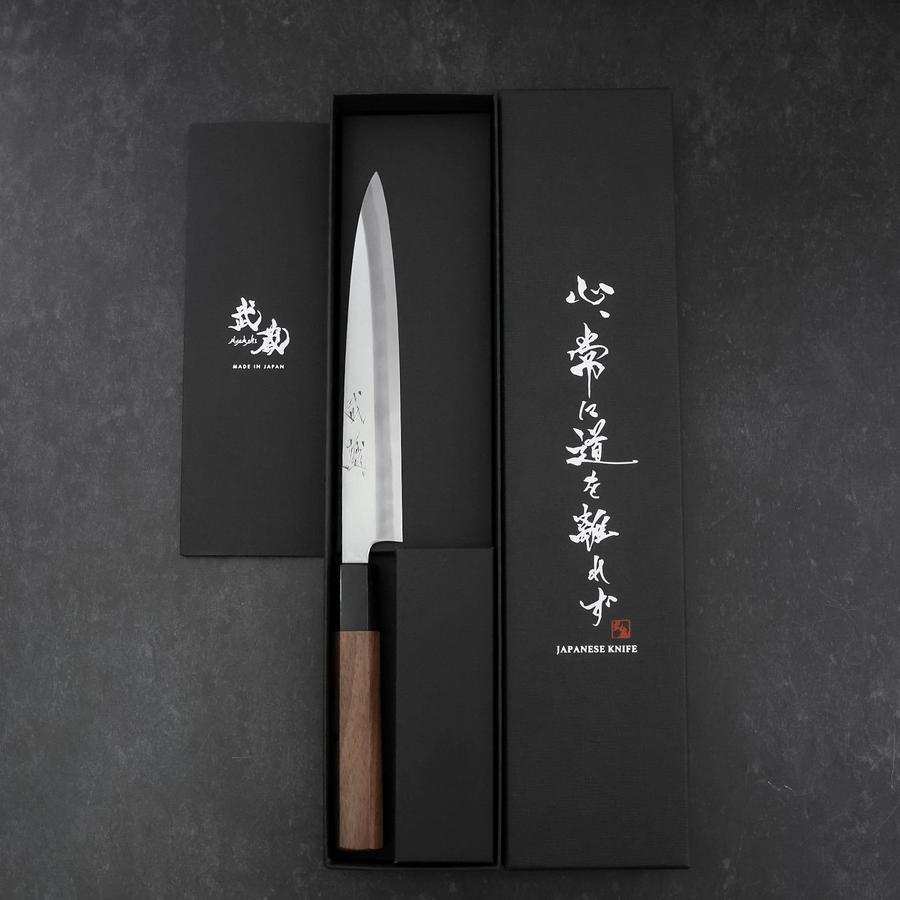 Yanagiba Blue Steel #2 Kasumi Walnut Handle 165mm