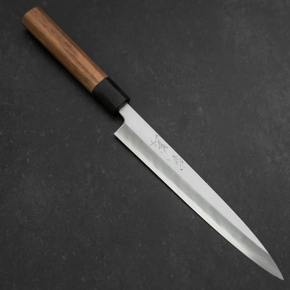 Yanagiba Blue Steel #2 Kasumi Walnut Handle 200mm