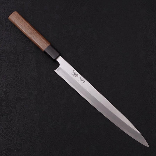 Yanagiba Blue Steel #2 Kasumi Walnut Handle 240mm