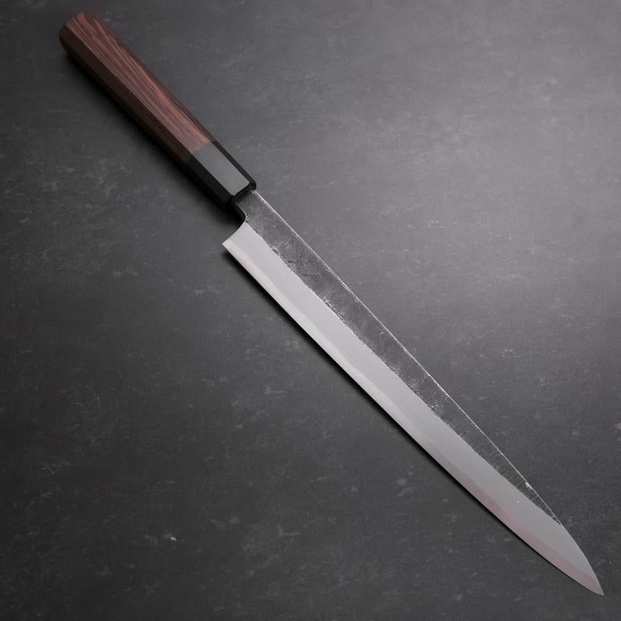 Yanagiba Blue Steel #2 Kurouchi Buffalo Wenge Handle 270mm