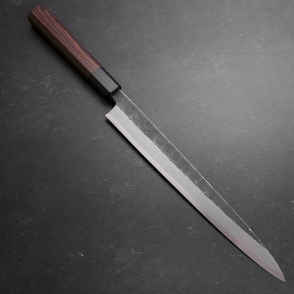 Yanagiba Blue Steel #2 Kurouchi Buffalo Wenge Handle 270mm