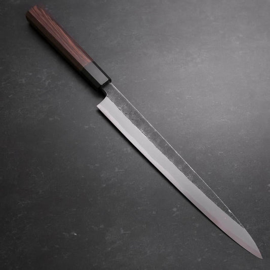 Yanagiba Blue Steel #2 Kurouchi Buffalo Wenge Handle 270mm