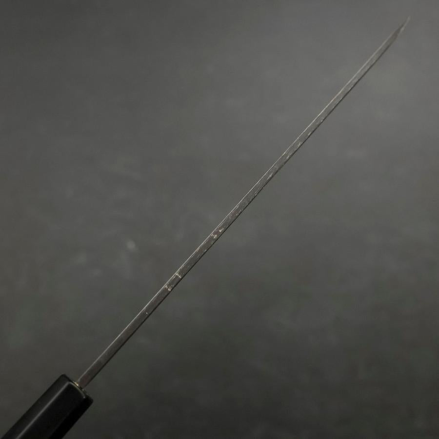 Yanagiba Blue Steel #2 Kurouchi Chokin Sakura-Fuji Buffalo Ebony Handle 210mm