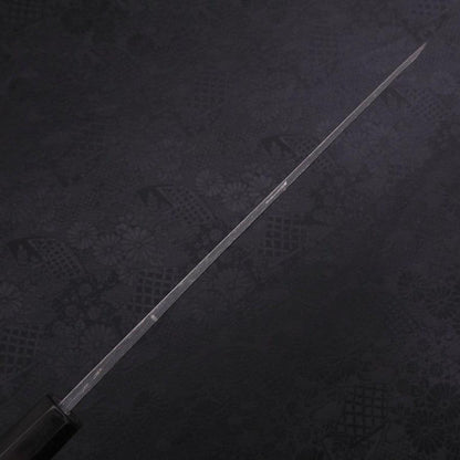 Yanagiba Blue Steel #2 Kurouchi Chokin Sakura-Fuji Buffalo Ebony Handle 240mm