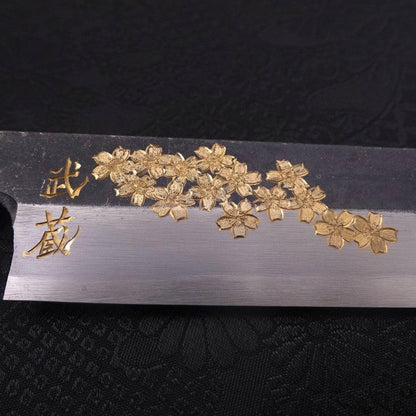 Yanagiba Blue Steel #2 Kurouchi Chokin Sakura-Fuji Buffalo Ebony Handle 240mm