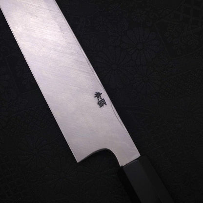 Yanagiba Blue Steel #2 Kurouchi Chokin Sakura-Fuji Buffalo Ebony Handle 300mm