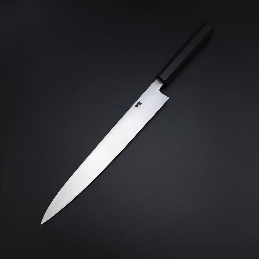 Yanagiba Blue Steel #2 Kurouchi Tsuchime Buffalo Ebony Handle 260mm