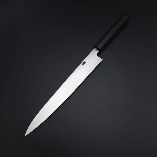 Yanagiba Blue Steel #2 Kurouchi Tsuchime Buffalo Ebony Handle 260mm