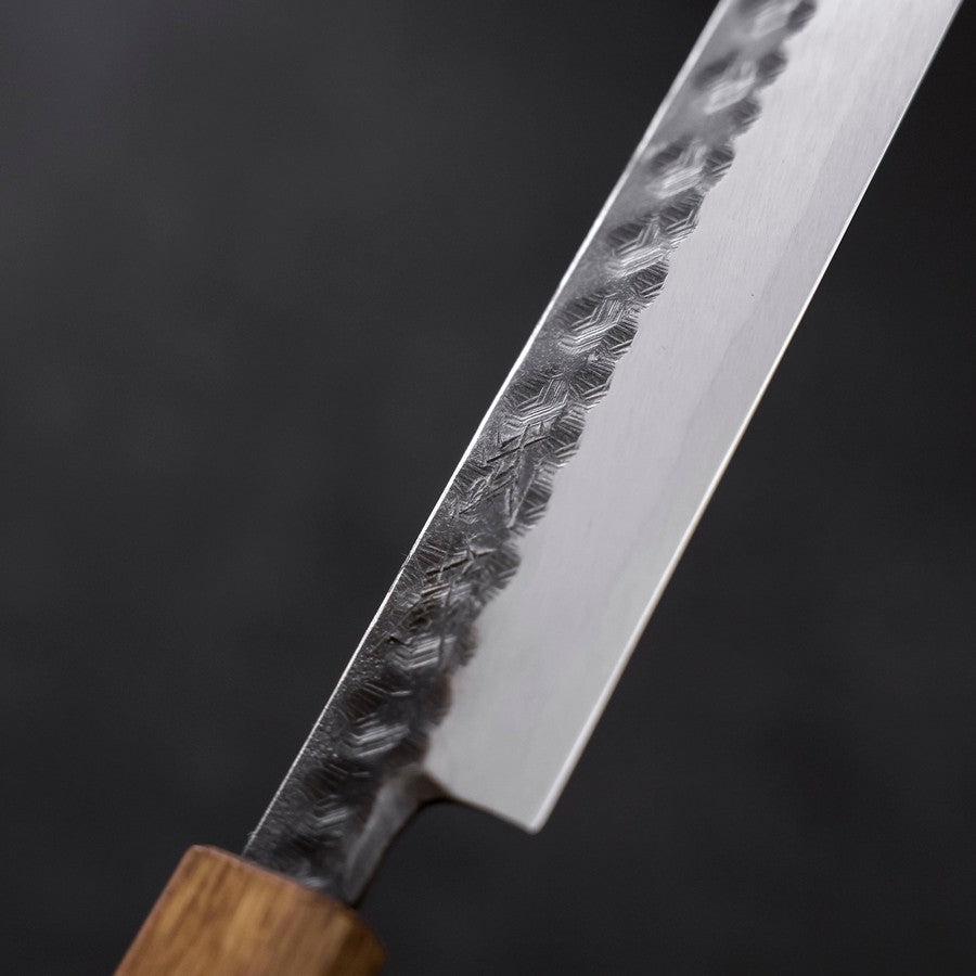 Yanagiba Blue Steel #2 Kurouchi Tsuchime Yaki Urushi Handle 210mm