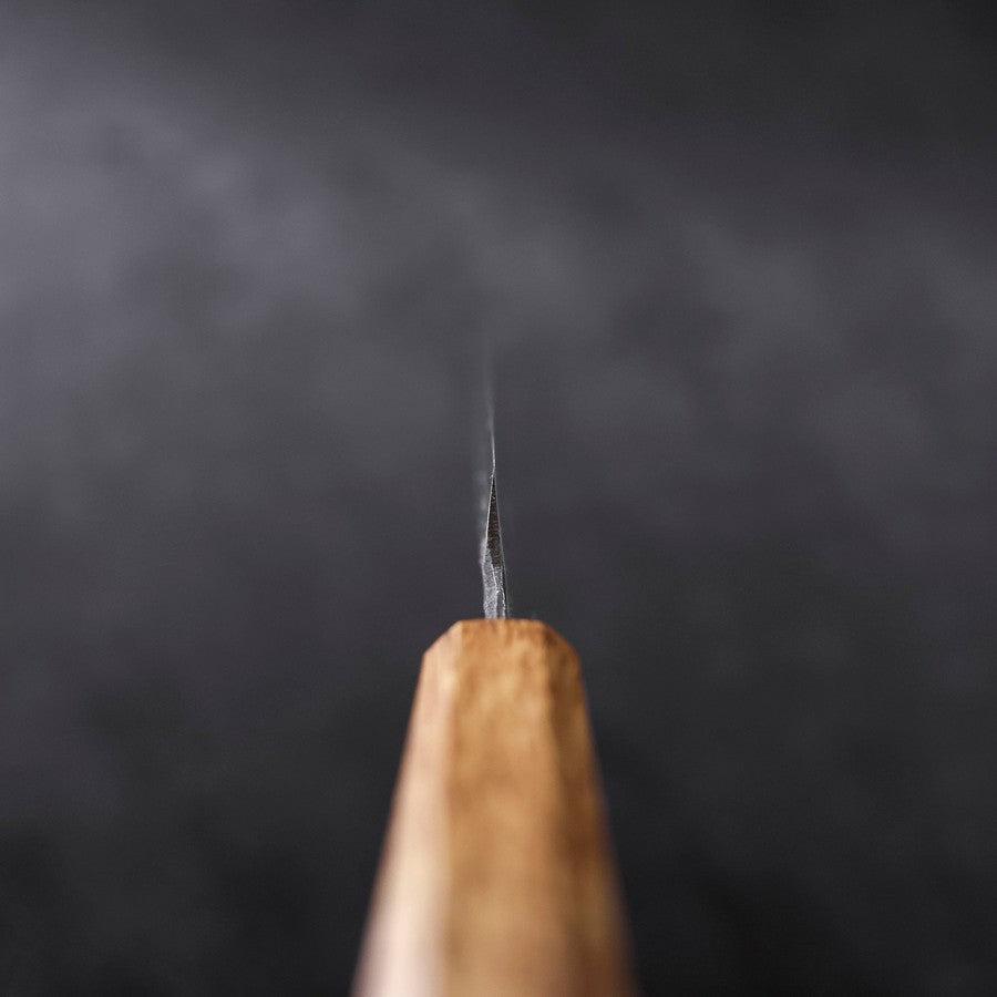 Yanagiba Blue Steel #2 Kurouchi Tsuchime Yaki Urushi Handle 210mm