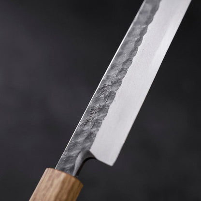 Yanagiba Blue Steel #2 Kurouchi Tsuchime Yaki Urushi Handle 240mm
