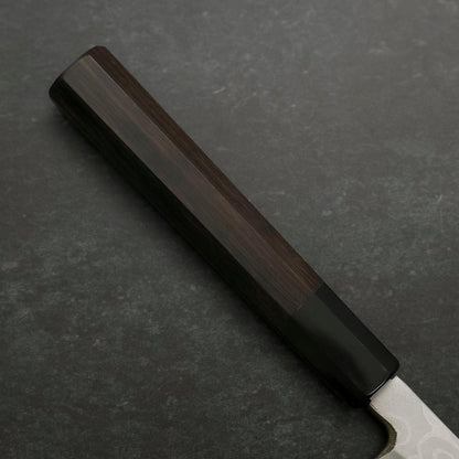 Yanagiba Blue Steel #2 Suminagashi Buffalo Ebony Handle 240mm
