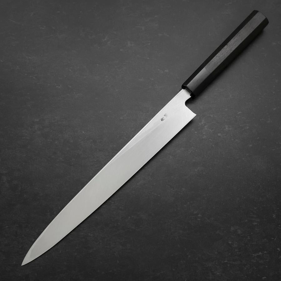 Yanagiba Blue Steel #2 Suminagashi Buffalo Ebony Handle 270mm