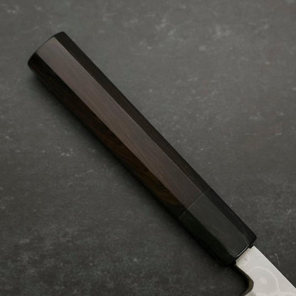 Yanagiba Blue Steel #2 Suminagashi Buffalo Ebony Handle 300mm