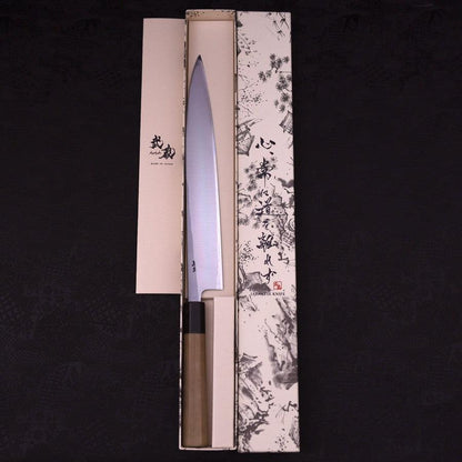 Yanagiba Left Hand White Steel #1 Buffalo Magnolia Handle 270mm