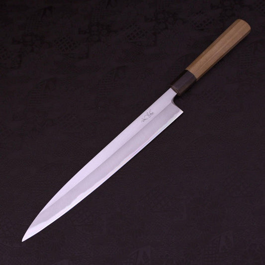 Yanagiba Left Hand White Steel #1 Buffalo Magnolia Handle 270mm