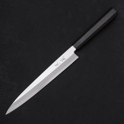 Yanagiba Left -Hand Silver Steel #3 Kasumi Buffalo Ebony Handle 210mm