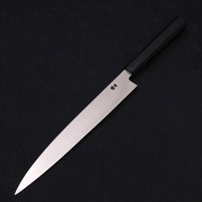 Yanagiba Silver Steel #3 Kasumi Buffalo Ebony Handle 240mm