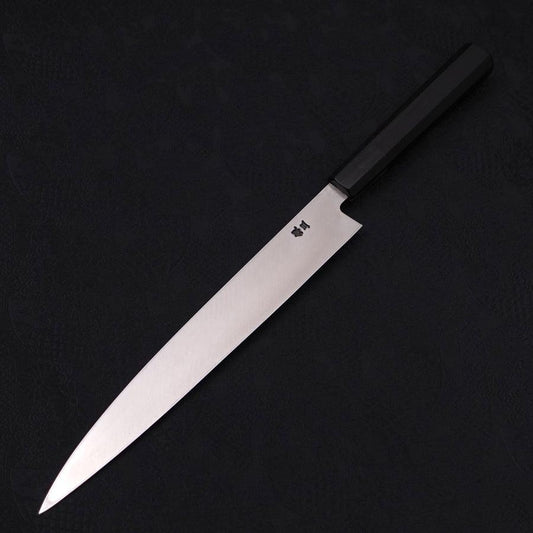 Yanagiba Silver Steel #3 Kasumi Buffalo Ebony Handle 240mm