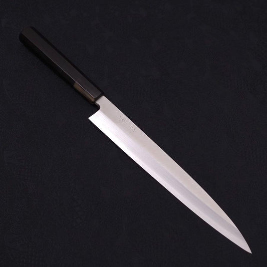 Yanagiba Silver Steel #3 Kasumi Buffalo Ebony Handle 240mm