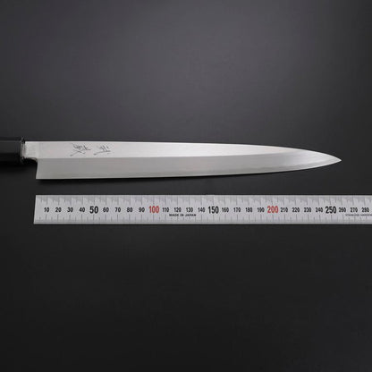 Yanagiba Silver Steel #3 Kasumi Buffalo Ebony Handle 270mm