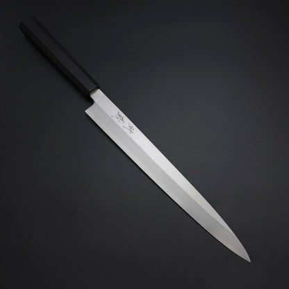 Yanagiba Silver Steel #3 Kasumi Buffalo Ebony Handle 270mm