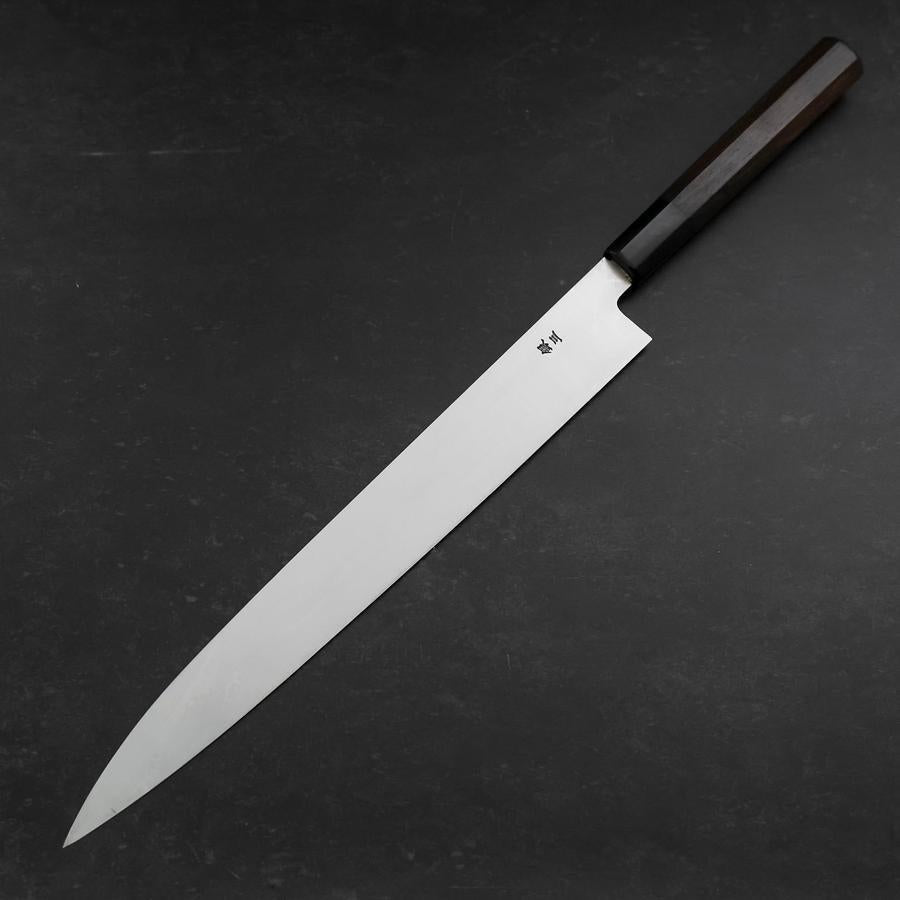 Yanagiba Silver Steel #3 Kasumi Buffalo Ebony Handle 300mm