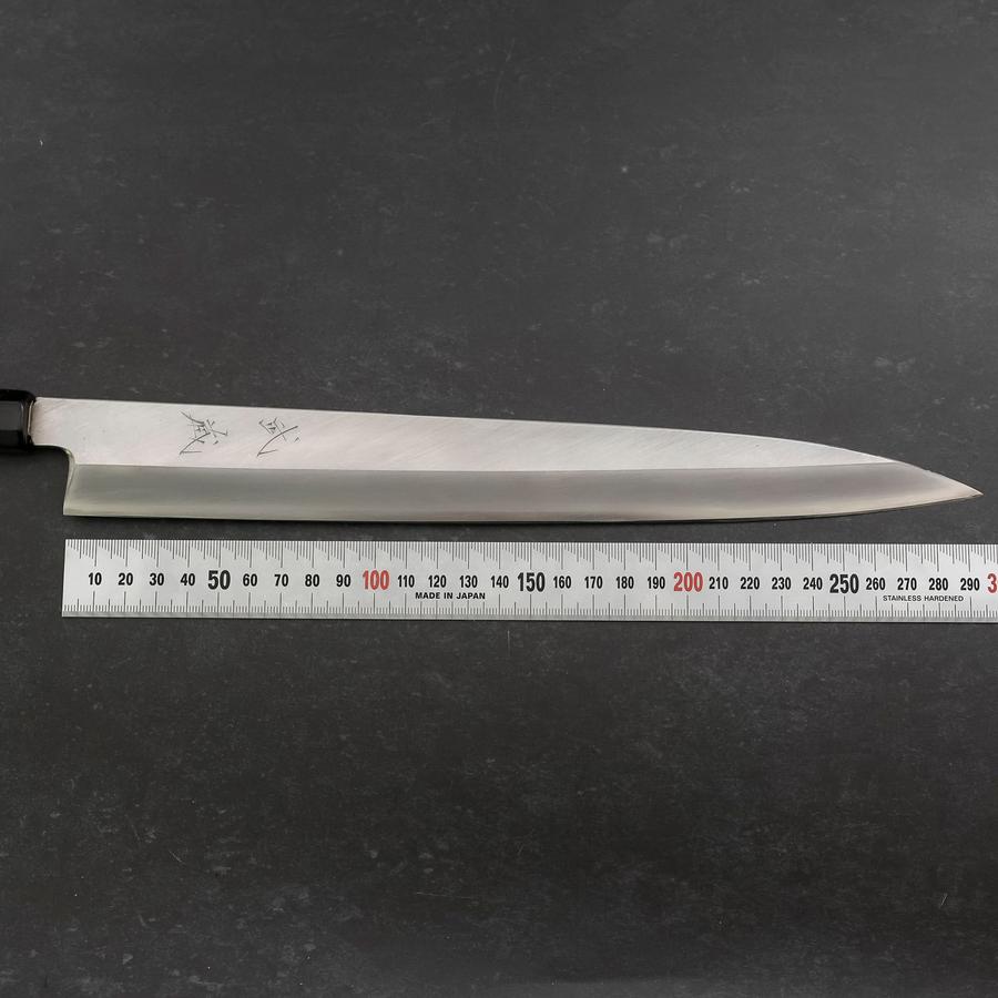 Yanagiba Silver Steel #3 Kasumi Buffalo Ebony Handle 300mm
