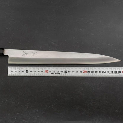 Yanagiba Silver Steel #3 Kasumi Buffalo Ebony Handle 300mm