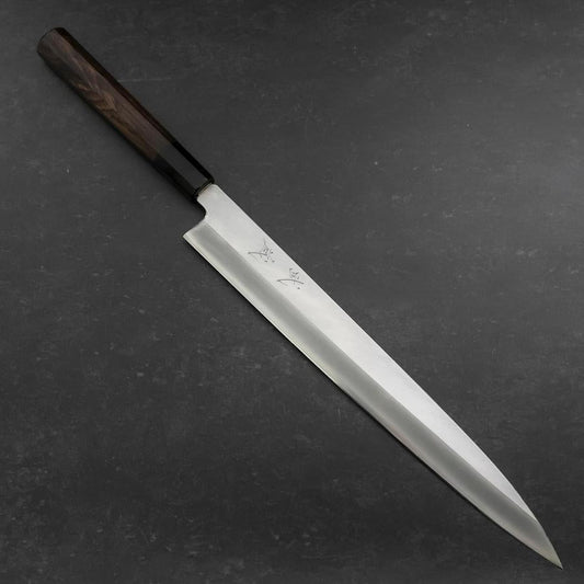 Yanagiba Silver Steel #3 Kasumi Buffalo Ebony Handle 300mm
