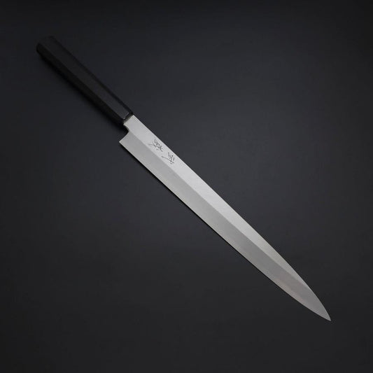 Yanagiba Silver Steel #3 Kasumi Buffalo Ebony Handle 300mm