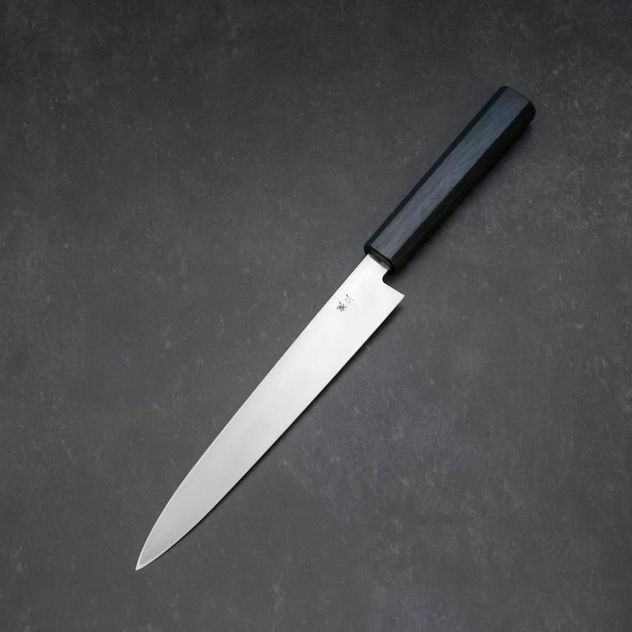Yanagiba Silver Steel #3 Kasumi Dark Blue Urushi Handle 200mm