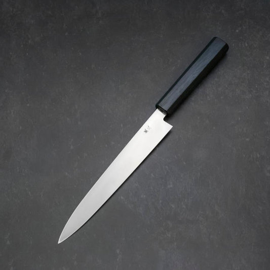 Yanagiba Silver Steel #3 Kasumi Dark Blue Urushi Handle 200mm