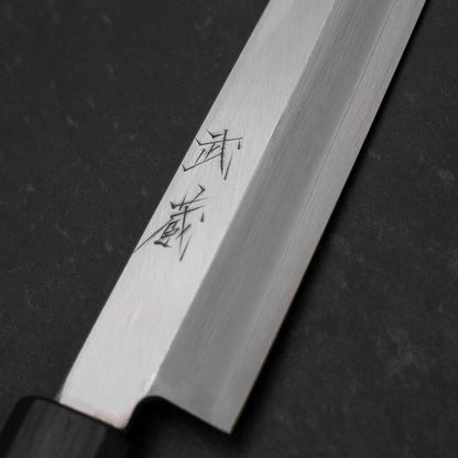 Yanagiba Silver Steel #3 Kasumi Dark Blue Urushi Handle 200mm