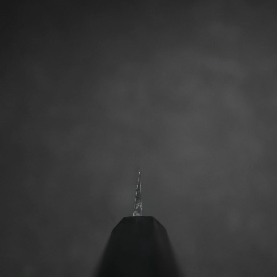 Yanagiba Silver Steel #3 Kasumi Dark Blue Urushi Handle 200mm