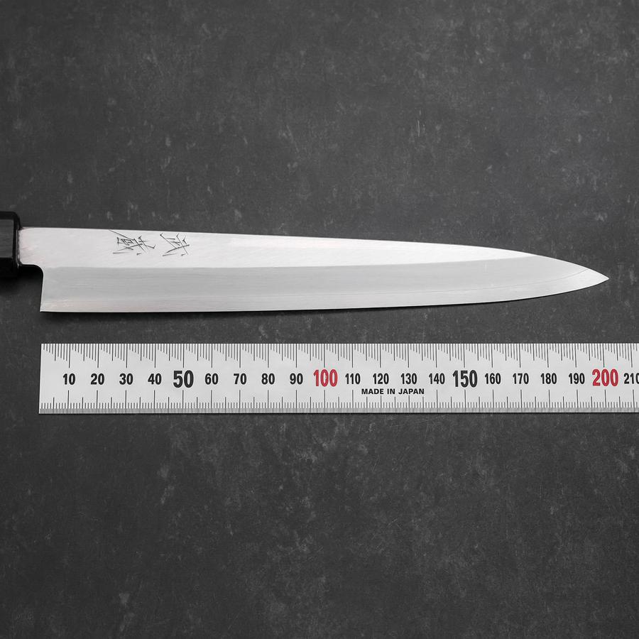 Yanagiba Silver Steel #3 Kasumi Dark Blue Urushi Handle 200mm