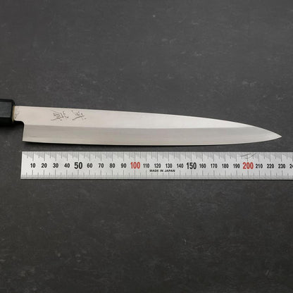 Yanagiba Silver Steel #3 Kasumi Dark Blue Urushi Handle 240mm