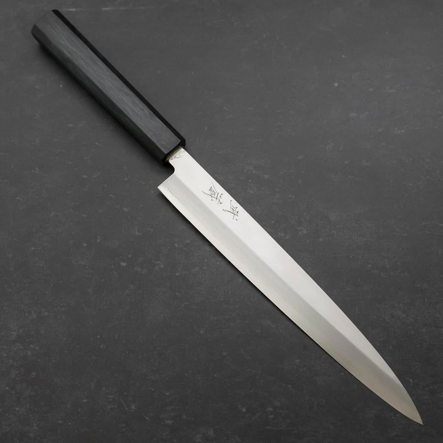 Yanagiba Silver Steel #3 Kasumi Dark Blue Urushi Handle 240mm