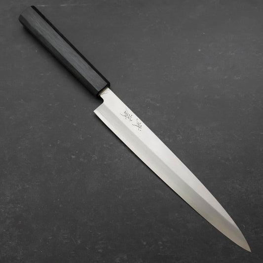Yanagiba Silver Steel #3 Kasumi Dark Blue Urushi Handle 240mm