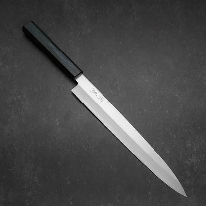 Yanagiba Silver Steel #3 Kasumi Dark Blue Urushi Handle 260mm