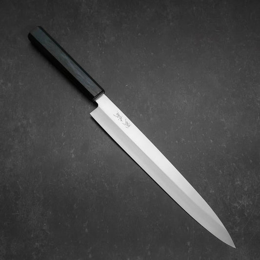 Yanagiba Silver Steel #3 Kasumi Dark Blue Urushi Handle 260mm