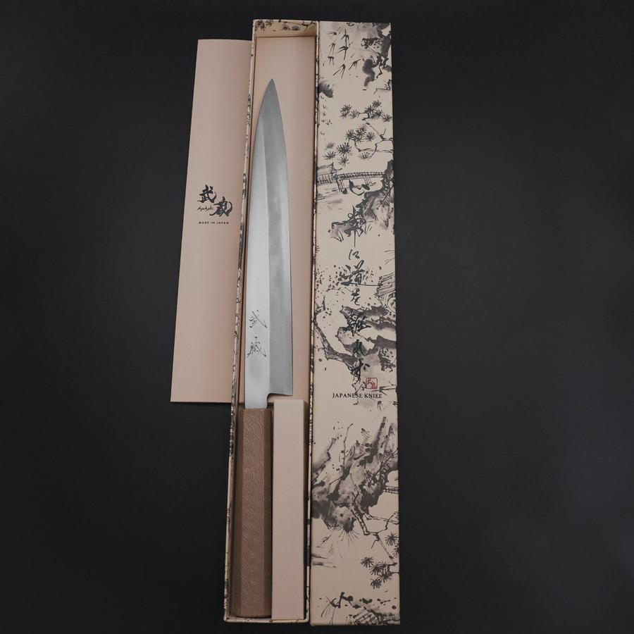 Yanagiba Silver Steel #3 Kasumi White Urushi Handle 260mm