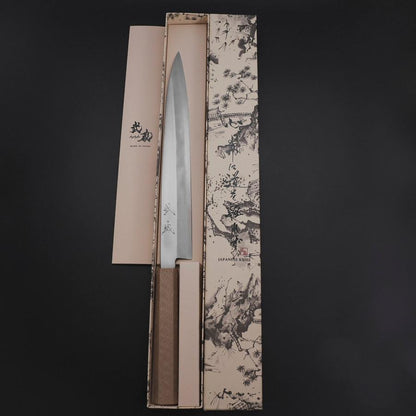 Yanagiba Silver Steel #3 Kasumi White Urushi Handle 260mm